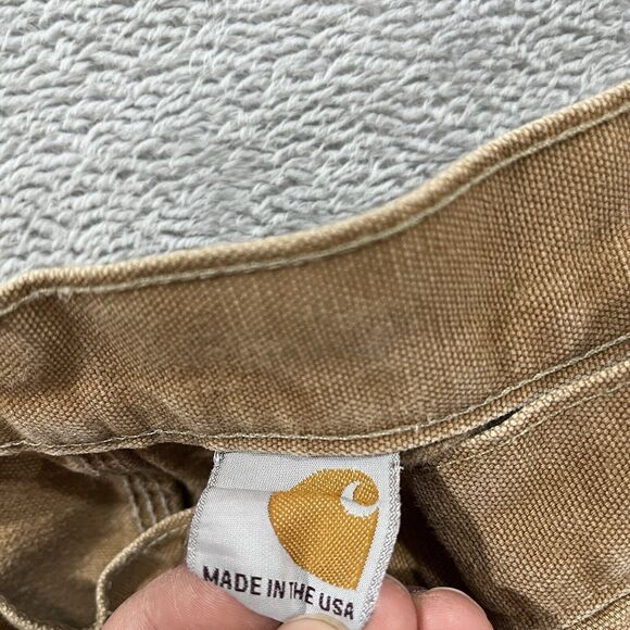 Carhartt B01 BRN Pants 37x30* Double Knee Carpenter Thrashed Distressed VTG USA - Picture 4 of 16